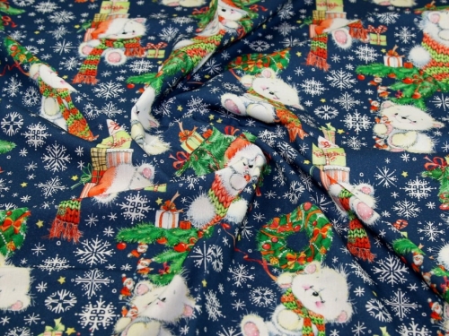 Deadstock 100% Cotton Fabric Blue