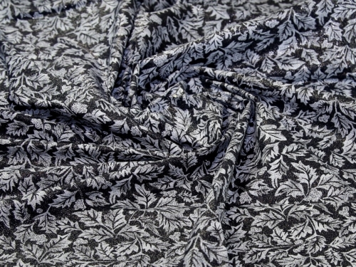 John Louden Glitter 100% Cotton Fabric Navy Blue