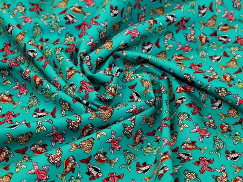Rose and Hubble 100% Cotton Poplin Fabric Jade