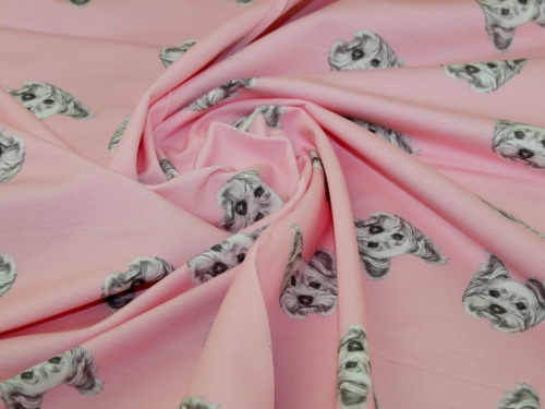 John Louden Loop Back French Terry Stretch Knit Fabric Pink