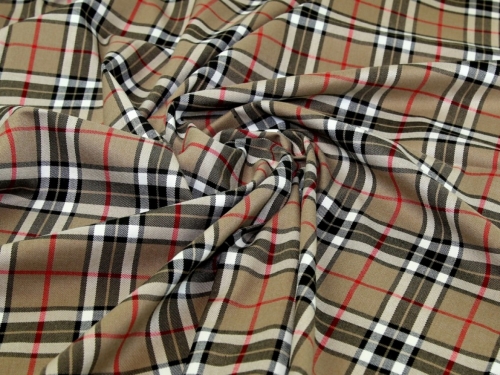 John Louden Poly Viscose Stretch Woven Suiting Fabric Camel