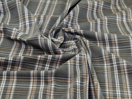 John Louden Poly Viscose Stretch Woven Suiting Fabric Grey