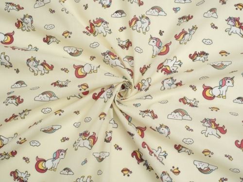 Printed Polycotton Fabric Cream
