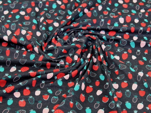 John Louden Cotton Jersey Stretch Knit Fabric Indigo