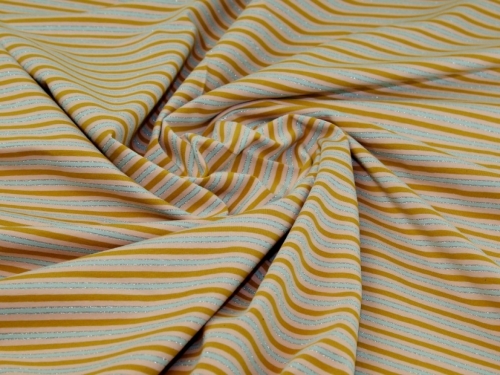 John Louden Lurex Cotton Jersey Stretch Knit Fabric Pink Multi
