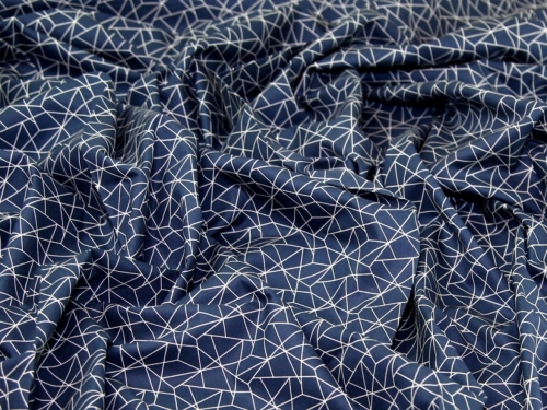 Deadstock 100% Cotton Poplin Fabric Navy