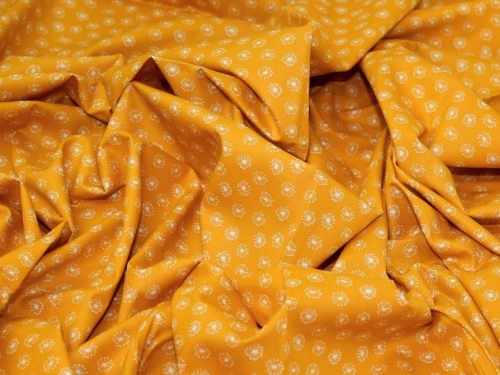 Deadstock 100% Cotton Poplin Fabric Mustard