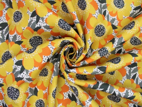 Little Johnny 100% Cotton Fabric Yellow