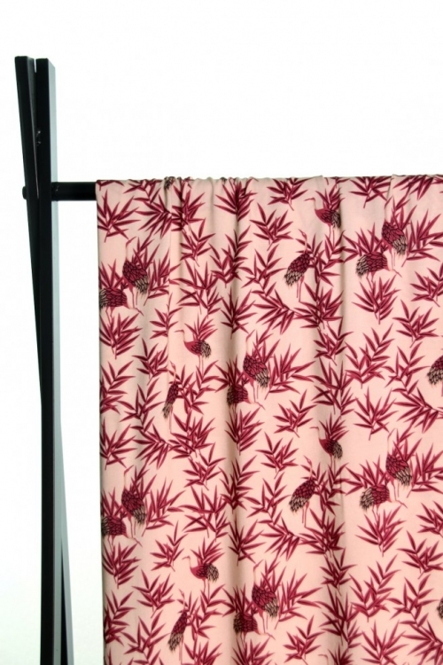 Atelier Jupe Viscose Challis Fabric Pink