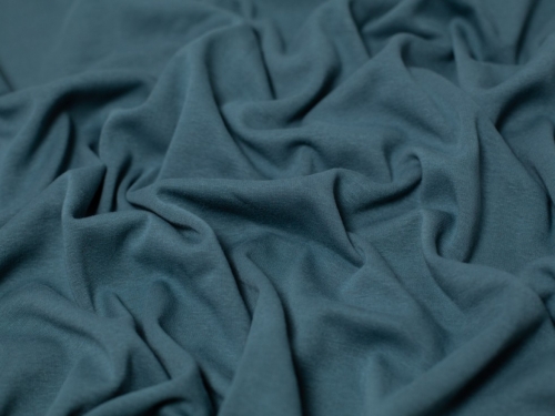 Minerva Core Range Heavy Fur Back Sweatshirt Stretch Knit Fabric Soft Petrol
