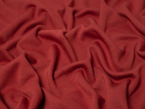 Minerva Core Range Heavy Fur Back Sweatshirt Stretch Knit Fabric Paprika