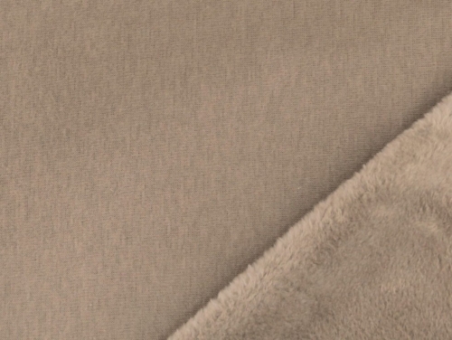 Minerva Core Range Heavy Fur Back Sweatshirt Stretch Knit Fabric Birch