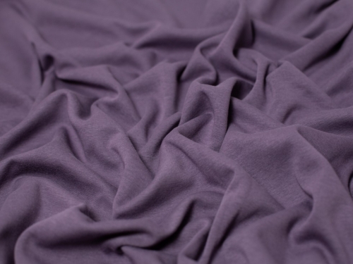Minerva Core Range Heavy Fur Back Sweatshirt Stretch Knit Fabric Purple Sage