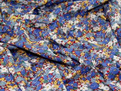 Deadstock Sea Island Cotton Voile Fabric Blue