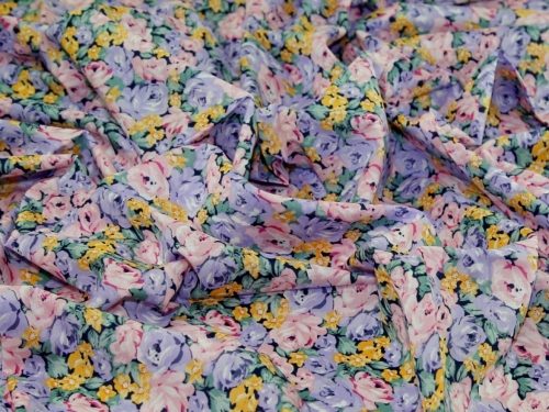 Deadstock Sea Island Cotton Voile Fabric Lilac Multi