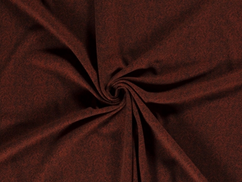 Brushed Textured Stretch Knit Fabric Rust