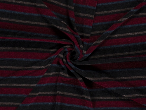 Chenille Stretch Knit Fabric Wine