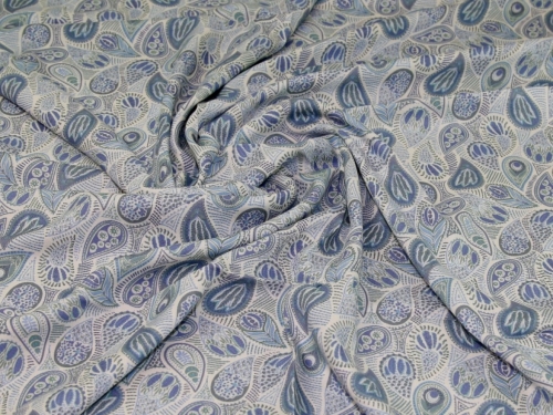 Deadstock Viscose Twill Fabric Sky
