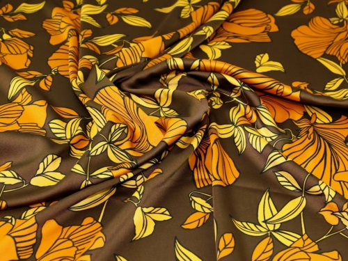 Deadstock Satin Twill Fabric Gold