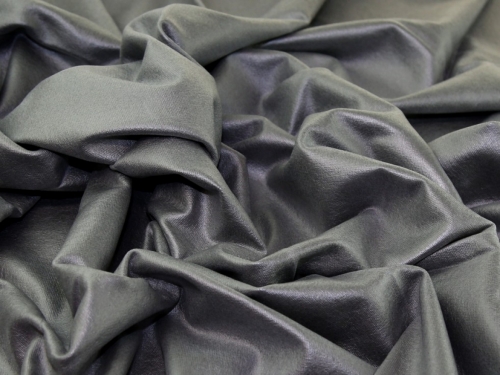 Deadstock Coated Loop Back French Terry Stretch Knit Fabric Platinum