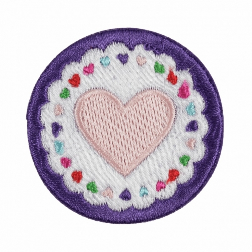 Craft Factory Patch Motif Circle Heart