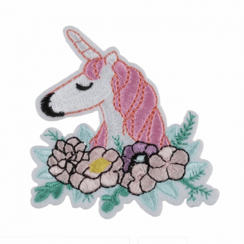 Craft Factory Patch Motif Floral Unicorn