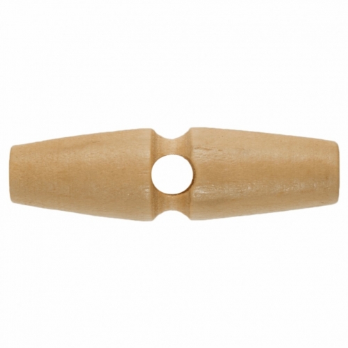 Hemline Chunky Wood Toggles Natural Wood