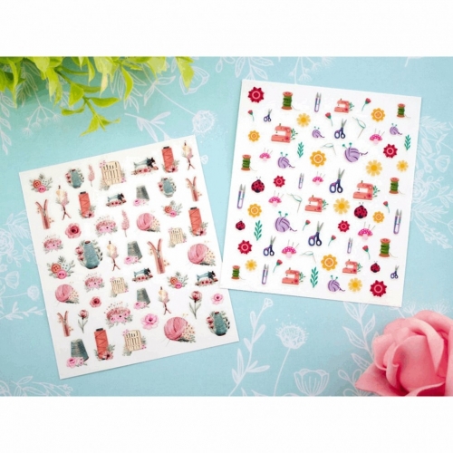 Sewing Themed Nail Stickers