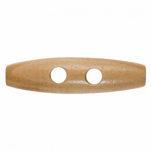 Hemline Wood Toggles Natural Wood