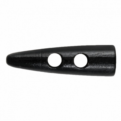 Hemline Wood Toggles Black