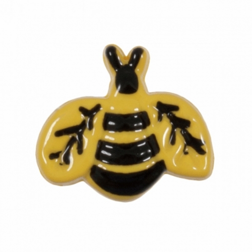 Hemline Bumble Bee Shape Buttons Black & Yellow