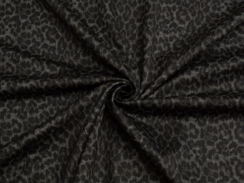 John Louden Ponte Roma Double Stretch Knit Fabric Black & Grey