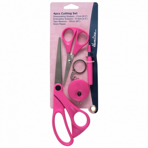 Hemline Scissors & Tool Cutting Set Pink