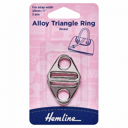 Hemline Alloy Triangle Rings Silver