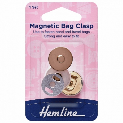 Hemline Magnetic Bag Fasteners Gold