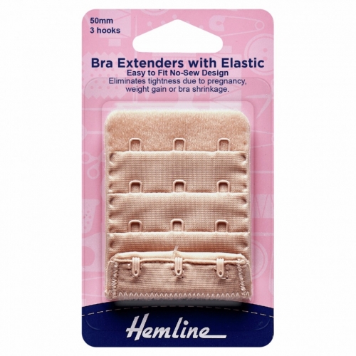 Hemline Bra Back Extenders Beige