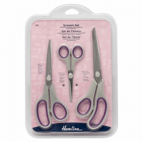 Hemline Three Piece Scissors Set