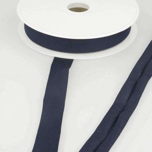 Stephanoise Viscose Jersey Bias Binding Tape Navy Blue