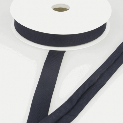 Stephanoise Viscose Jersey Bias Binding Tape Dark Navy