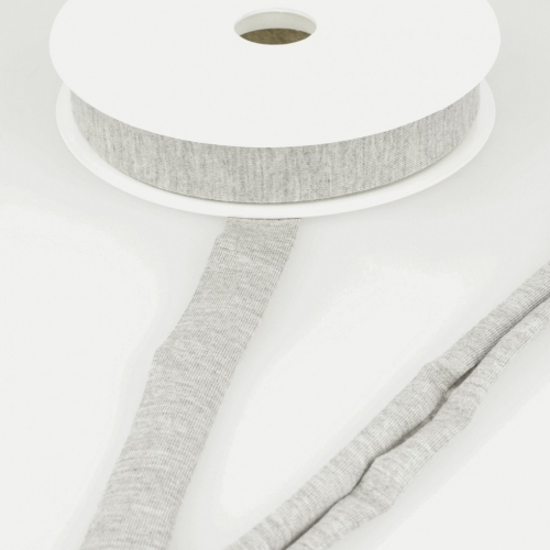 Stephanoise Viscose Jersey Bias Binding Tape Pale Grey