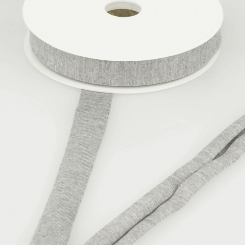 Stephanoise Viscose Jersey Bias Binding Tape Light Grey