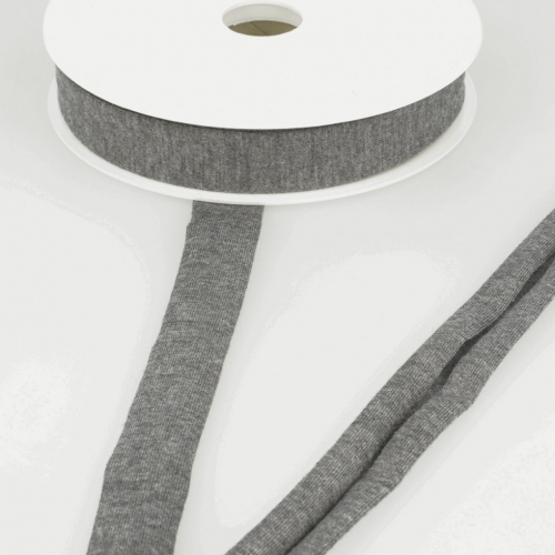 Stephanoise Viscose Jersey Bias Binding Tape Grey