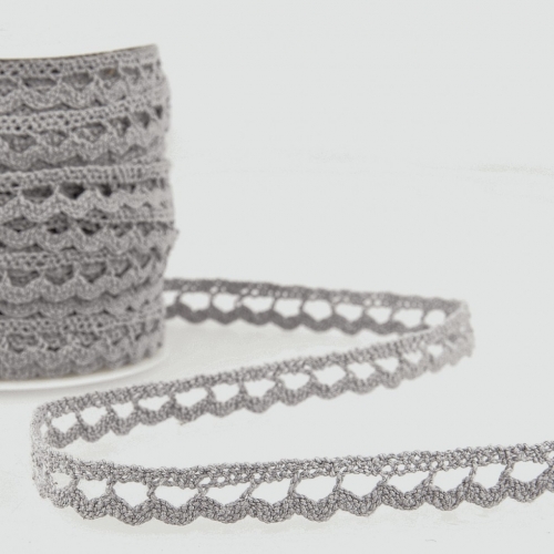 Stephanoise Cotton Lace Trim Silver
