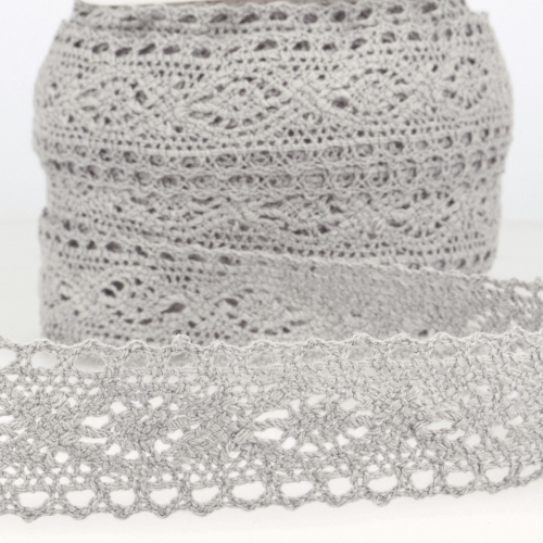 Stephanoise Cotton Lace Trim Silver