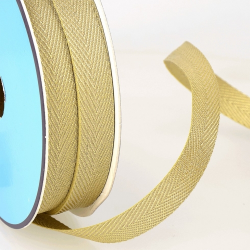 Stephanoise Metallic Twill Tape Gold & Gold