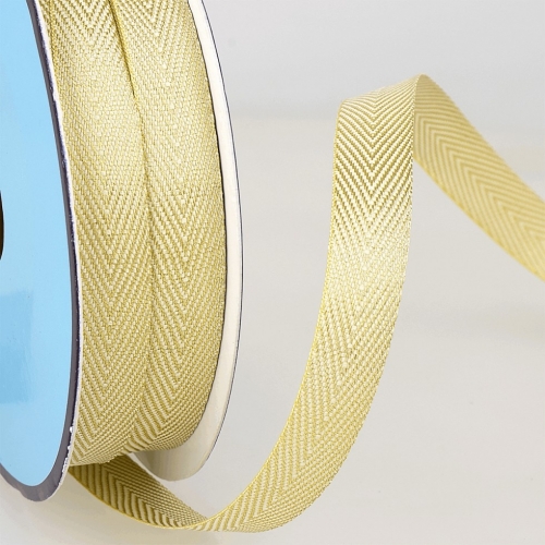 Stephanoise Metallic Twill Tape White & Gold