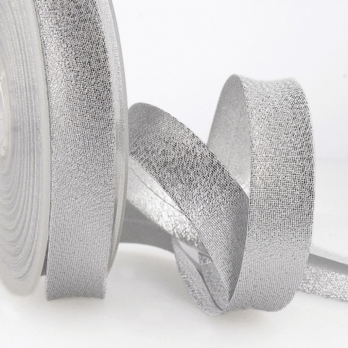 Stephanoise Metallic Lurex Bias Binding Silver