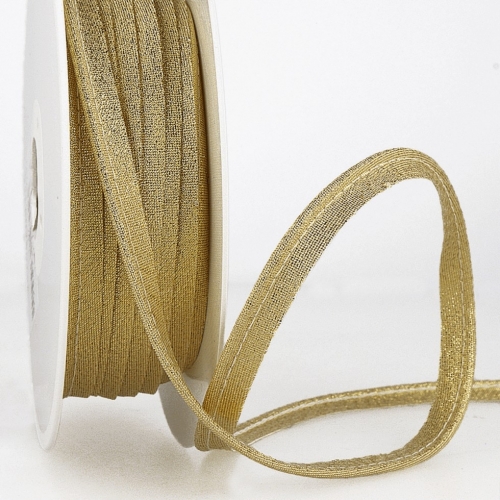 Stephanoise Metallic Lurex Flanged Piping Cord Gold