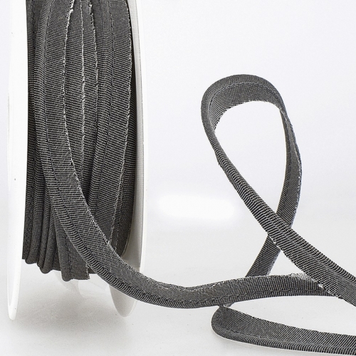 Stephanoise Metallic Lurex Flanged Piping Cord Black