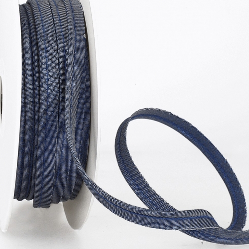 Stephanoise Metallic Lurex Flanged Piping Cord Blue